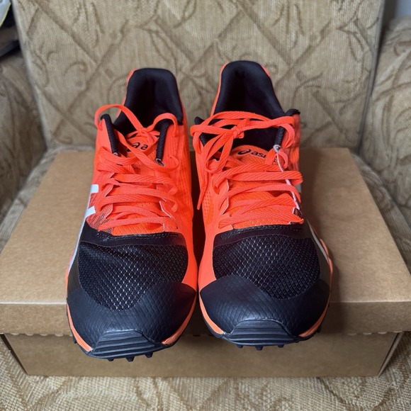Asics Hyper XC 2 UNISEX Size 13 Flash Coral White Track Cleats‎ Shoes